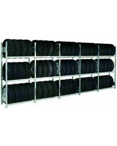 Containerregal-Set für 20 Fuß-Container, 2 Felder á H2000xB5684xT400 mm, 150 kg Fachlast, verzinkt