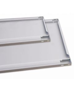 Fachboden für Fädelstäberegale Schraubsystem, T350xB900 mm, Fachlast 70 kg, RAL 7035 lichtgrau, inkl. 8 Schrauben + Muttern