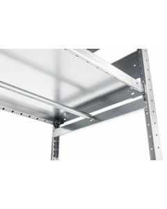 Kleiderstange inkl. Tiefenschiene zur Befestigung, Länge 1000 mm, Tiefe 500 mm, verzinkt