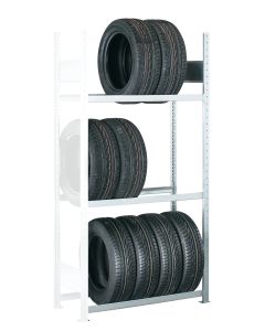 Räder-/Reifenregal, Anbauregal, H2000xB1050xT400 mm, Fachlast 150 kg, Feldlast 2000 kg, verzinkt
