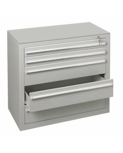 Schubladenblock, H1100xB1000xT500mm, RAL 7035 lichtgrau