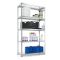 META FIX - Fachbodenregale Schraubsystem, Grundregal, beidseitig nutzbar, H2000xB1000xT300 mm, 5 Fachböden, Fachlast 80 kg, verzinkt