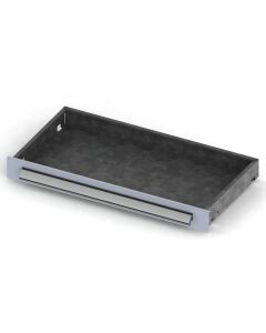 Schublade BASIC - ohne Innenprofil, für Regalbreite 1000 mm, Höhe 100 mm, Tiefe 500 mm, Belastung 70 kg, RAL 7035