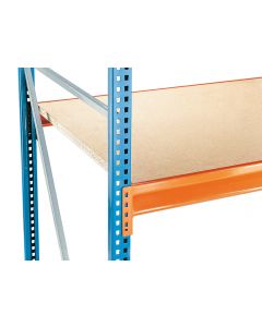 Zusatzebene, Spanplatten,  Breite 2500mm, Tiefe 800mm blau / orange / verzinkt