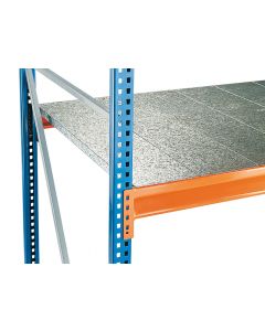 Zusatzebene, Stahlpaneele,  Breite 2140mm, Tiefe 800mm blau / orange / verzinkt